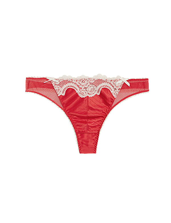 Alannah Satin & Lace Thong