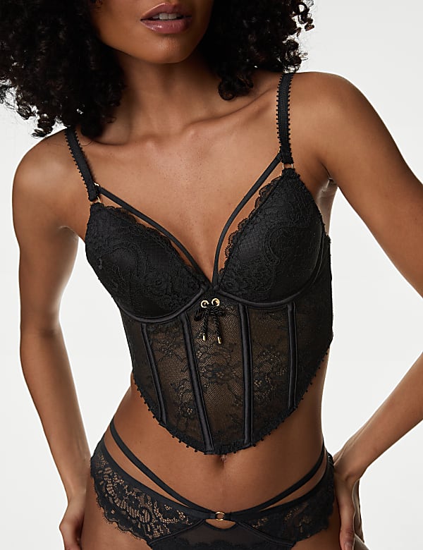 Corset &agrave; armatures orn&eacute; de dentelle (bonnets A&nbsp;&agrave;&nbsp;D) - BE