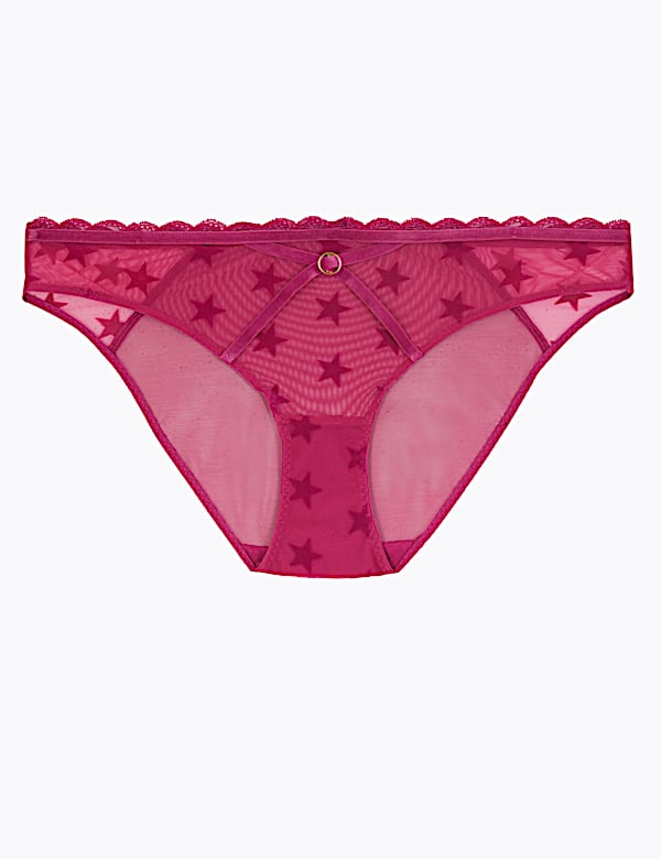 Star Flock Bikini Knickers