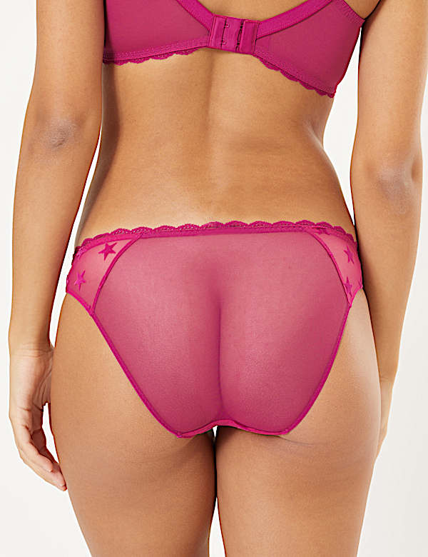 Star Flock Bikini Knickers