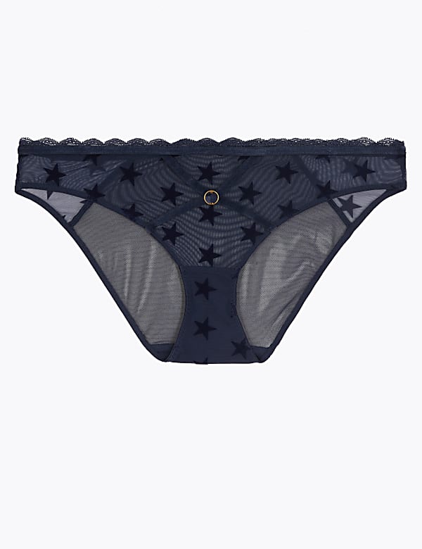 Star Flock Bikini Knickers