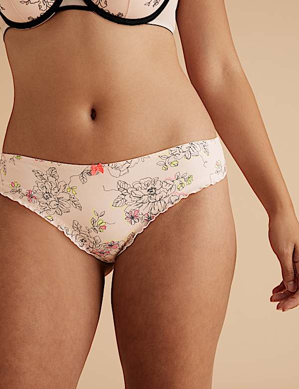 Floral Tattoo Brazilian Knickers