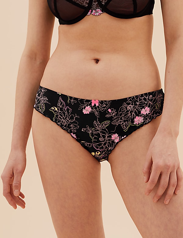 Floral Tattoo Brazilian Knickers