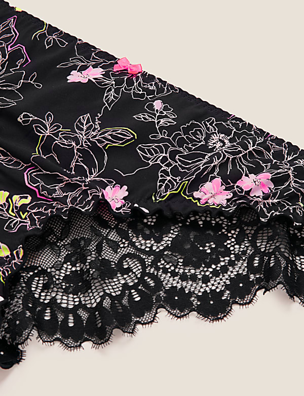 Floral Tattoo Brazilian Knickers