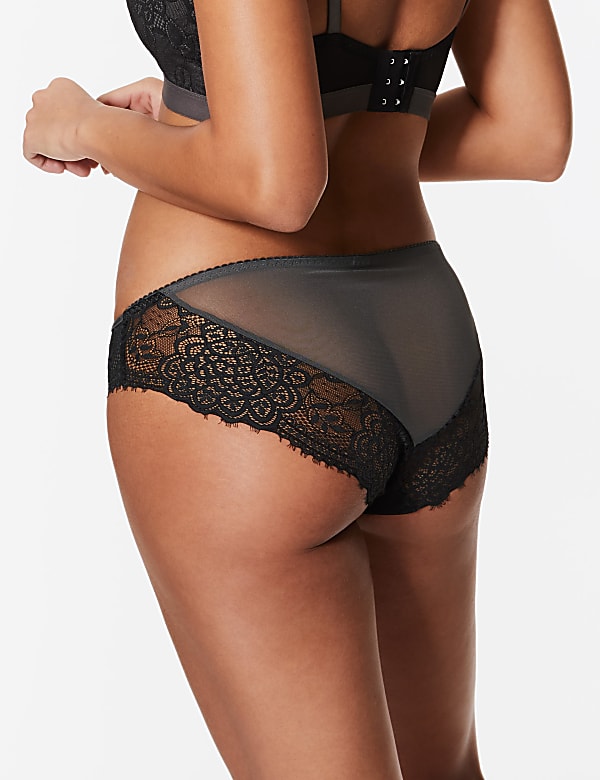 Crochet Lace High Leg Knickers