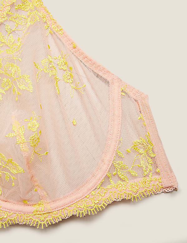 Blossom Embroidered Underwired Plunge Bra