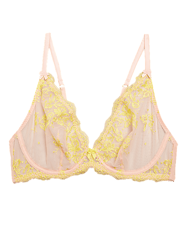 Blossom Embroidered Underwired Plunge Bra