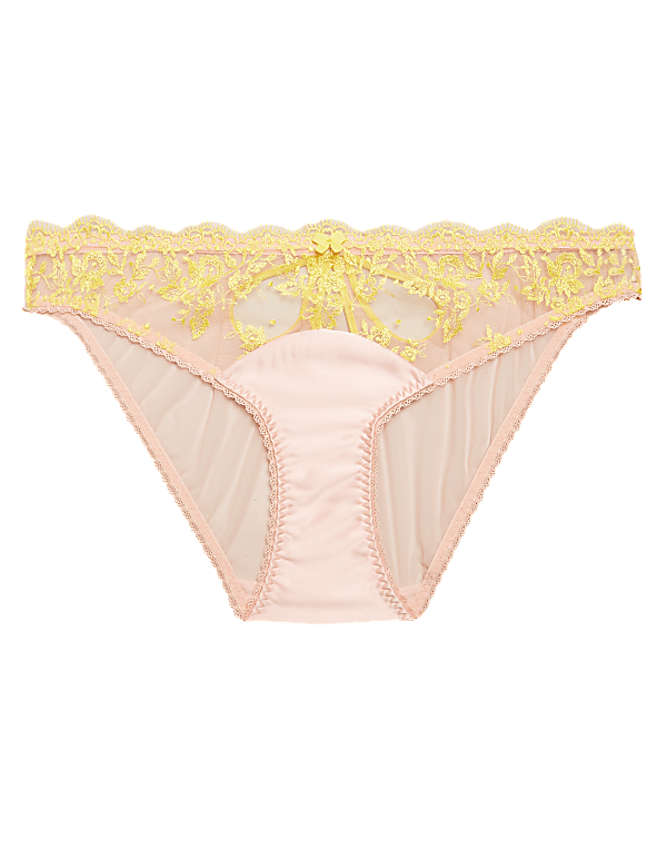 Blossom Embroidered Bikini Knickers