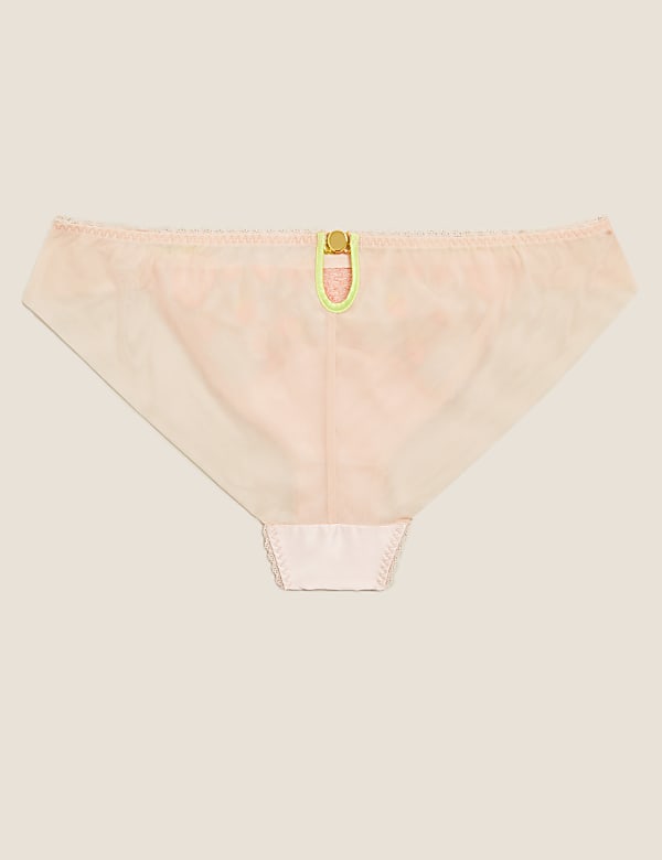 Strawberry Embroidered Brazilian Knickers