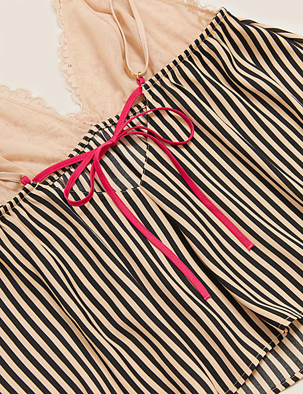 Signature Satin Striped Cami Set