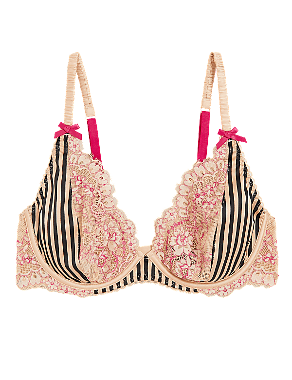 Signature Satin Underwired Plunge Bra A-E