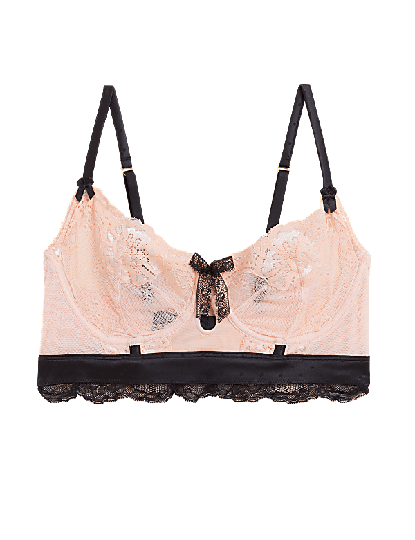 Larissa Double Lace Wired Non Padded Bustier A-E
