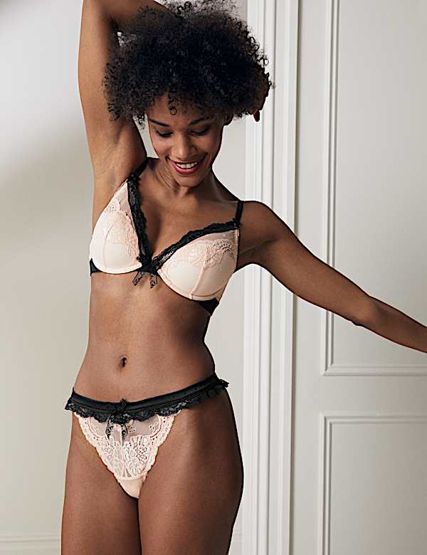 Larissa Double Lace Thong - CA