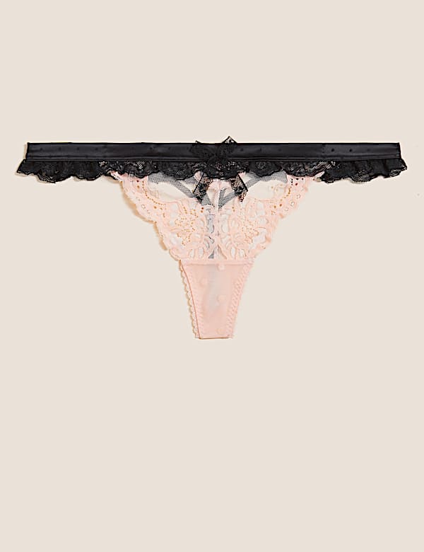 Larissa Double Lace Thong - CA