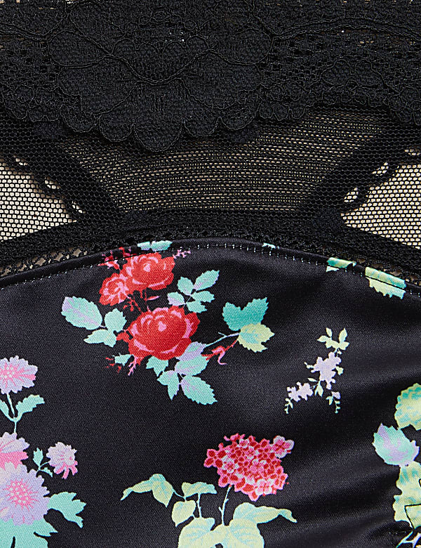 Emilia Satin Floral Thong