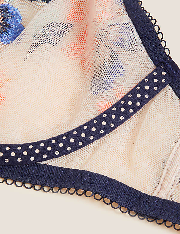 Isabella Embroidered Wired Plunge Bra A-E