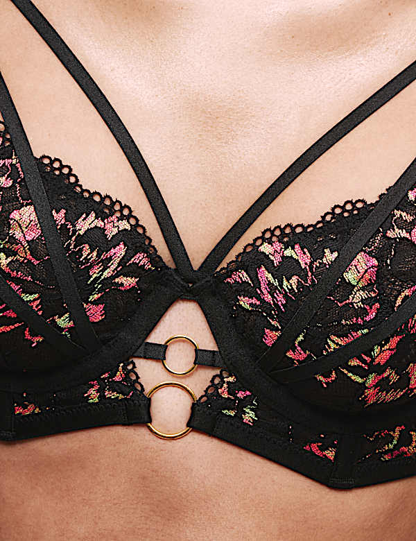 Vera Lace Wired Longline Balcony Bra (A-E)