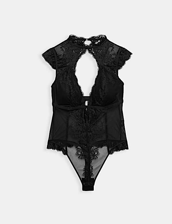 Vera Lace & Mesh Cap Sleeve Body - GR
