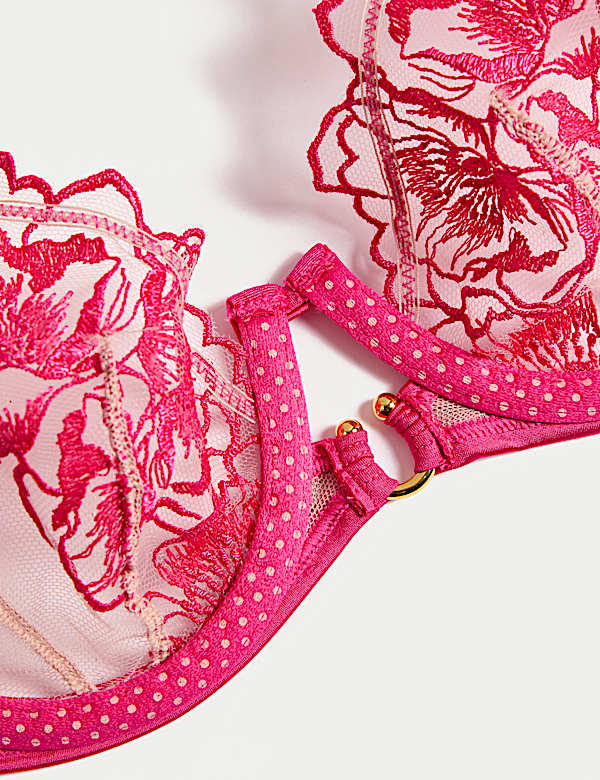 Gala Embroidery Wired Balcony Bra (A-E) - BE