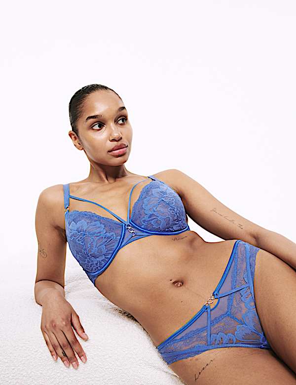 Lindy Lace Wired Plunge Bra (F-H) - CA