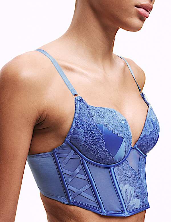 Koronkowa balkonetka Lindy Sweetheart z fiszbinami A–E - PL