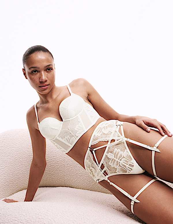 Lindy Lace Suspender - GR