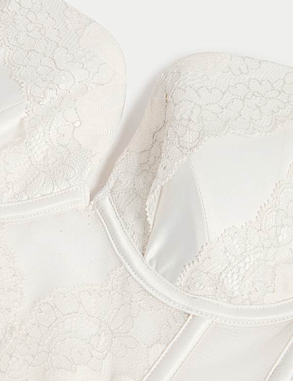 Koronkowa balkonetka Lindy Sweetheart z fiszbinami A–E - PL