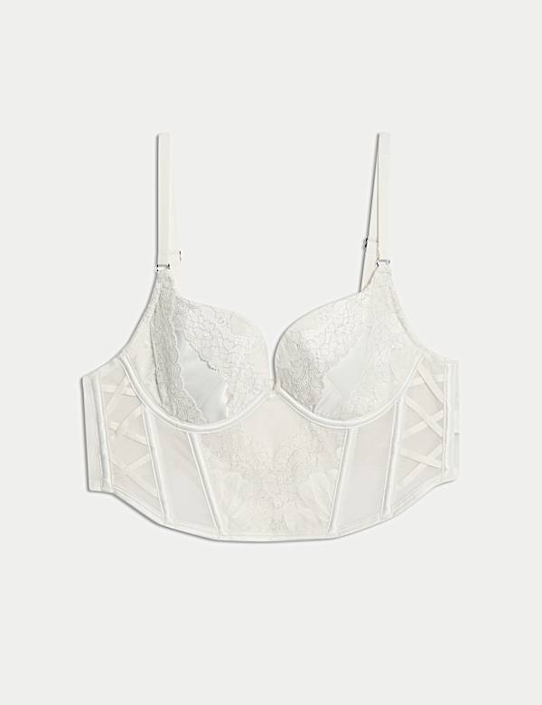 Koronkowa balkonetka Lindy Sweetheart z fiszbinami A–E - PL