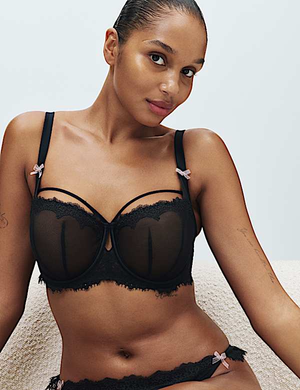 Magda Embroidery Wired Balcony Bra (F-H) - BE