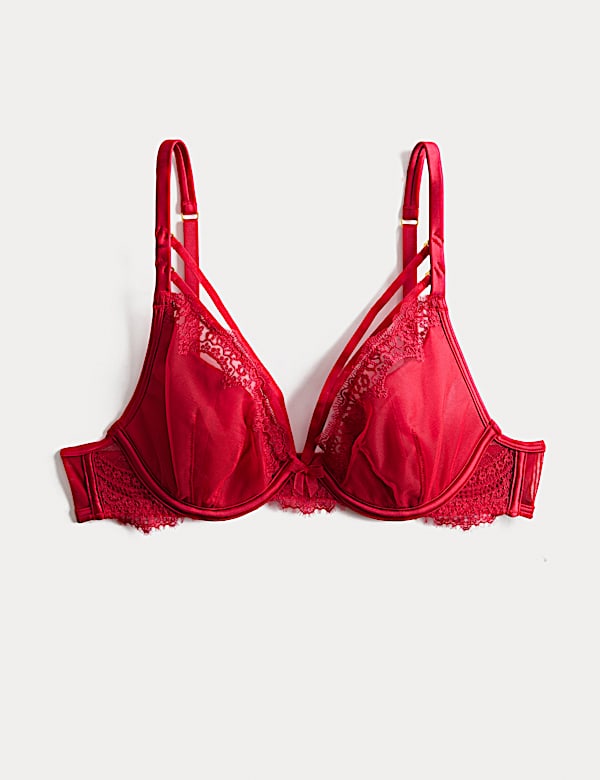 Magda Embroidery Wired Plunge Bra A-E - BE