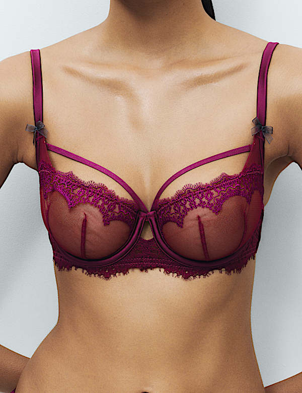 חזיית בלקונט Magda עם ברזלים ורקמה (מידות A-E) - IL