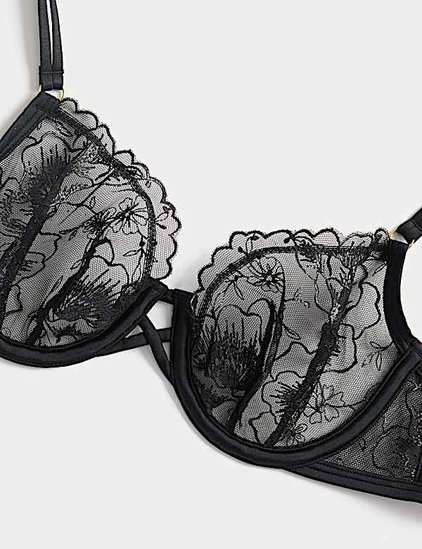 Arianna Embroidery Wired Balcony Bra (A-E)