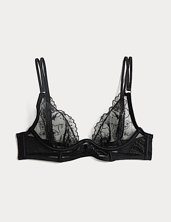 Arianna Embroidery Wired Longline Plunge Bra (A-E) - JO