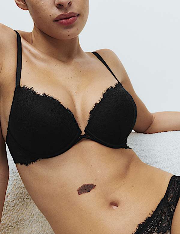 Lace Double Boost Push-Up Plunge Bra (A-D) - IL