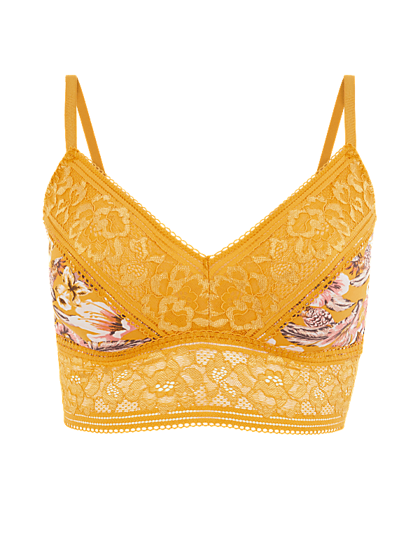Tropical Print Triangle Bralette