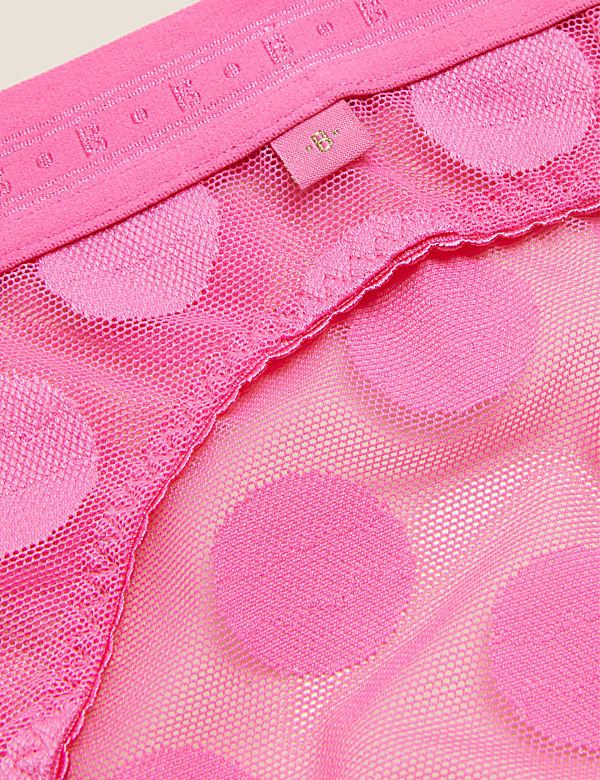 Kira Spot Mesh High Leg Knickers