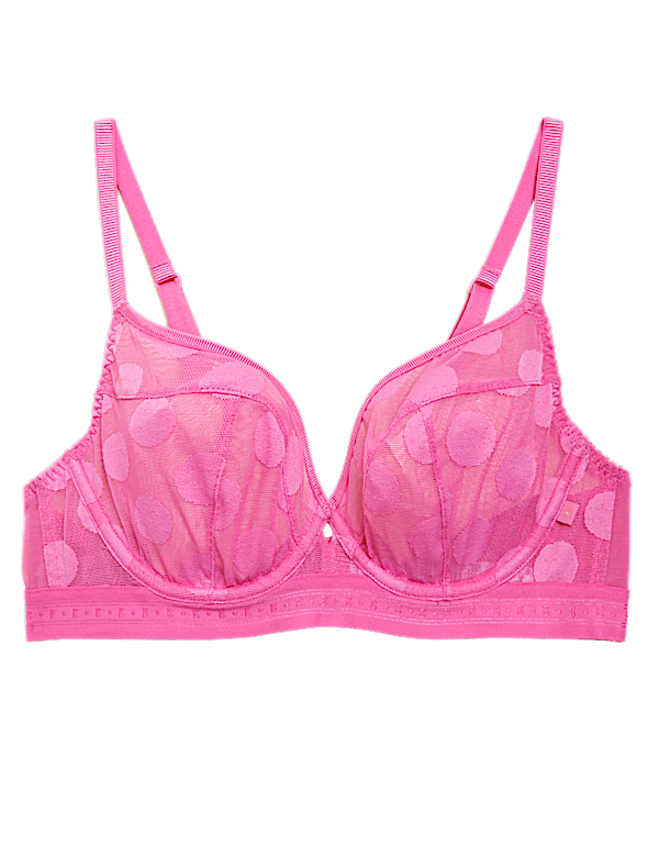 Kira Spot Mesh Plunge Bra A-G