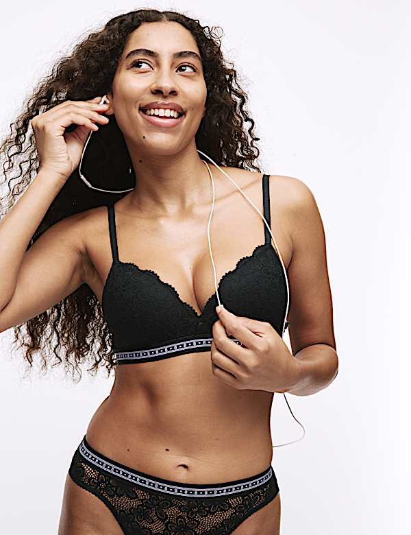 Cleo Lace Non Wired Push Up Bra A-E - NO