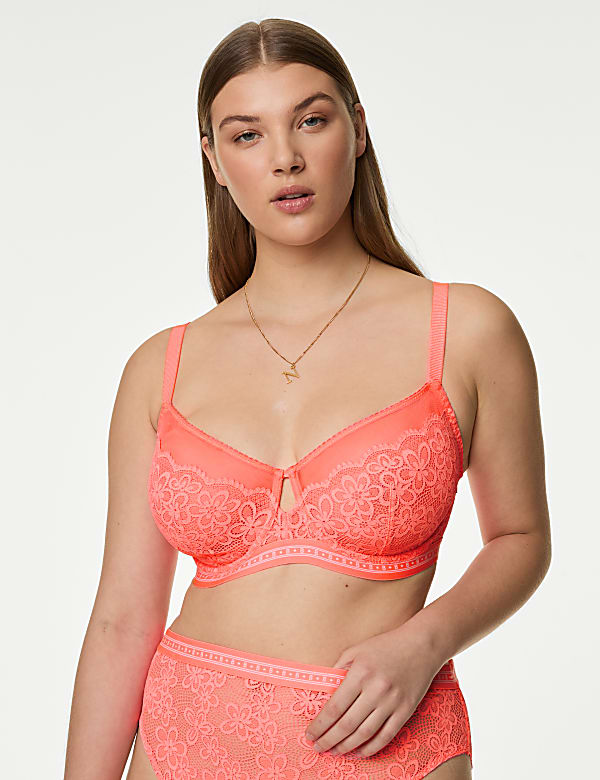 Cleo Lace Wired Minimiser Bra  - GR