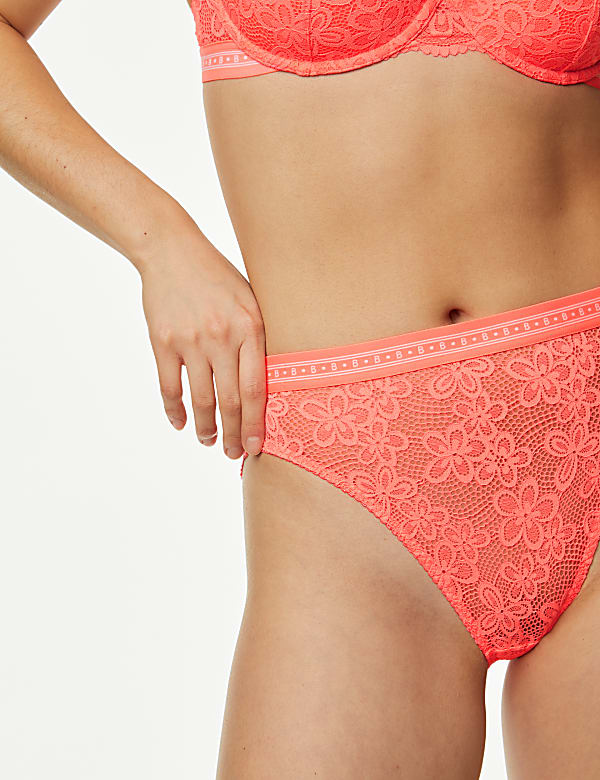 Cleo Lace High Waisted High Leg Knickers
