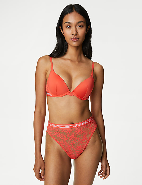 Cleo Lace High Waisted High Leg Knickers