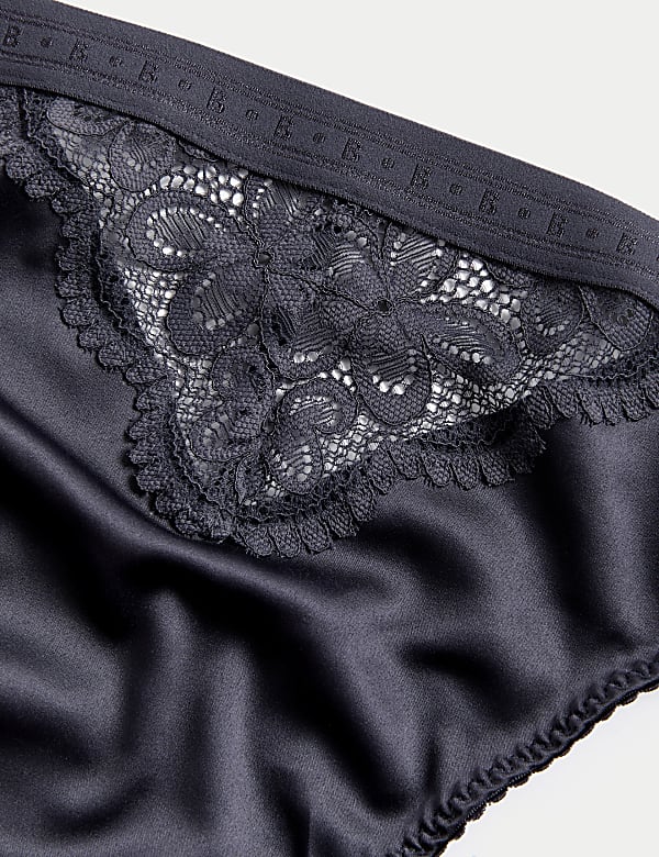 Ines Satin High Leg Knickers