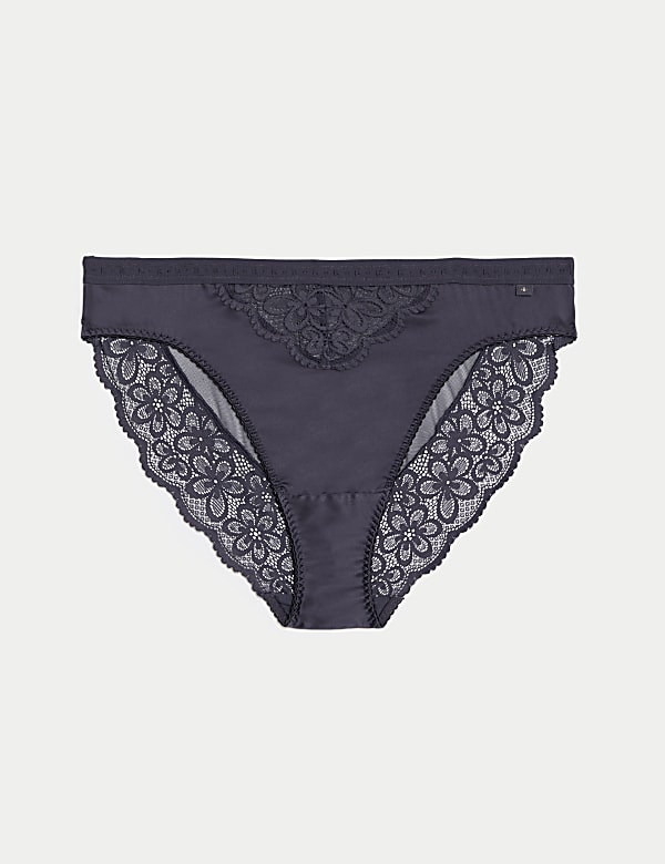 Ines Satin High Leg Knickers - TW