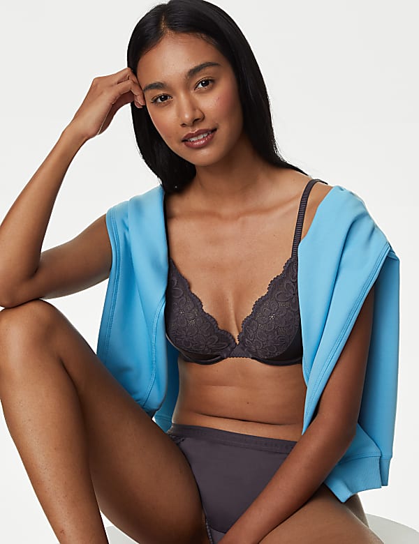 Satin-Plunge-BH mit Bügel „Ines“ (A–E) - DE