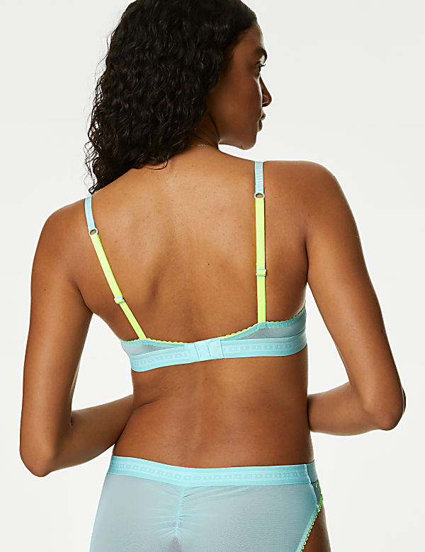 Emilia Embroidered Wired Plunge Bra