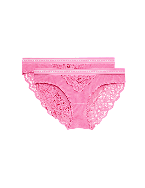 2pk Ebba Ribbed Bikini Knickers