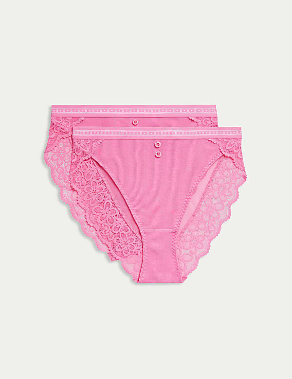 2pk Ebba High Waisted High Leg Knickers - LT