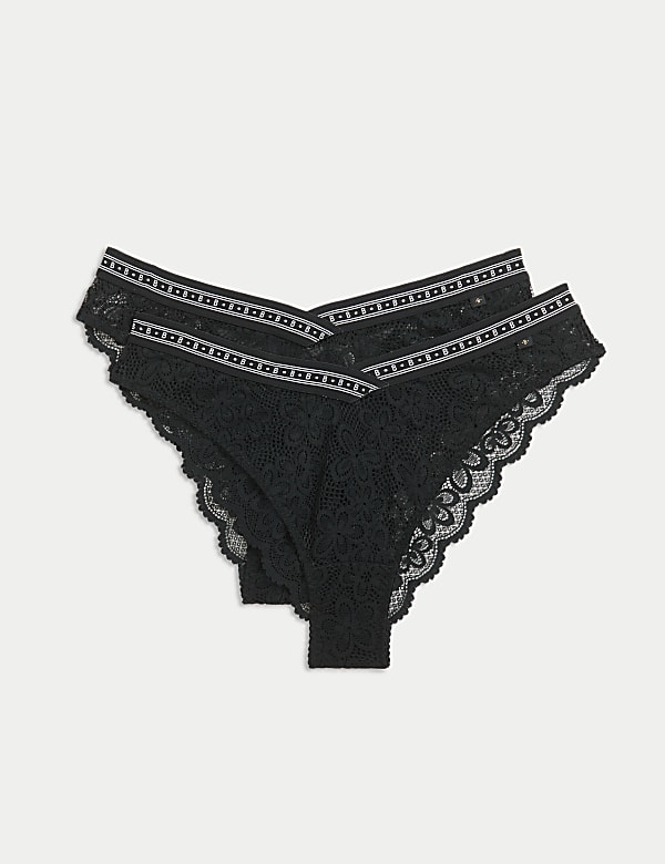 2pk Cleo Lace Miami Brazilian Knickers - CA