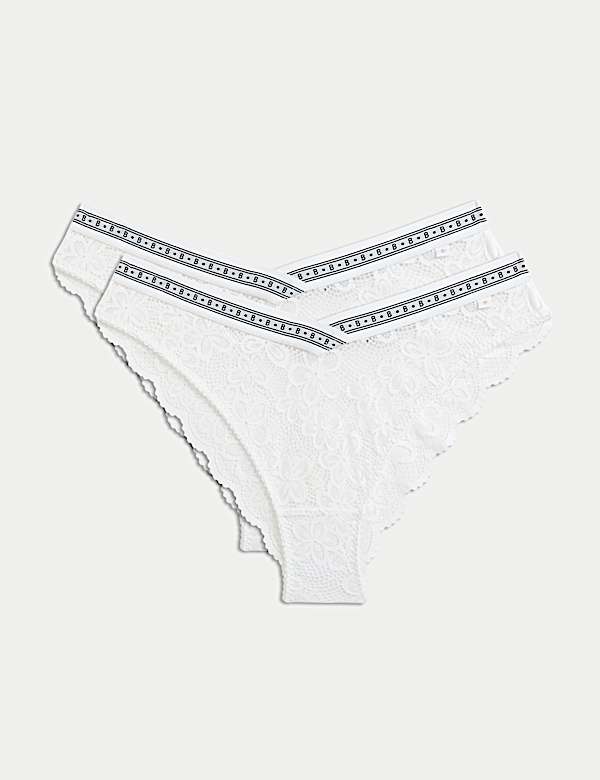 2pk Cleo Lace Miami Brazilian Knickers - DK