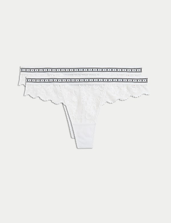 2pk Cleo Lace Thongs - GR